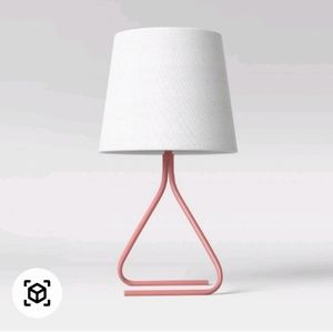 Hairpin wire table lamp pink